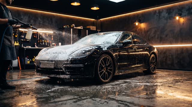 Reference still: car detailing